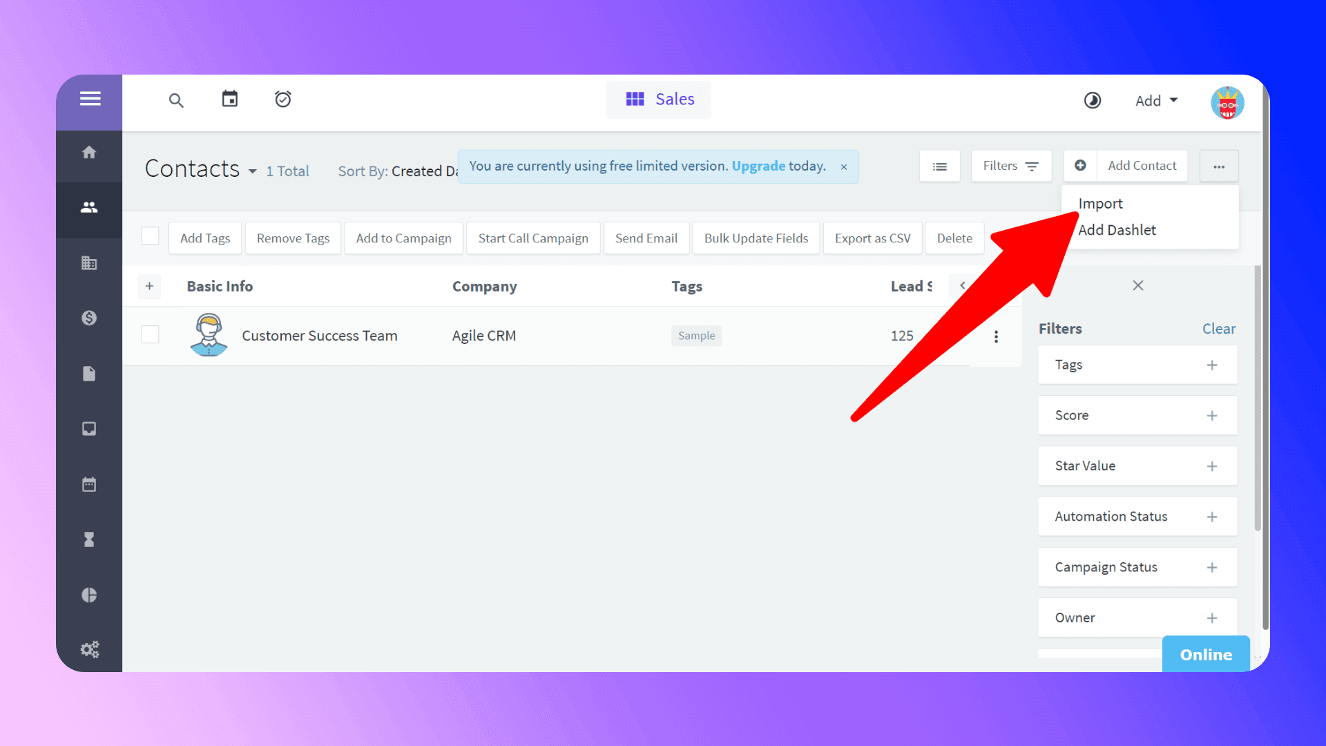 How to Import Contacts into Agile CRM