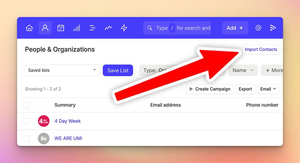 How to import contacts into Capsule CRM