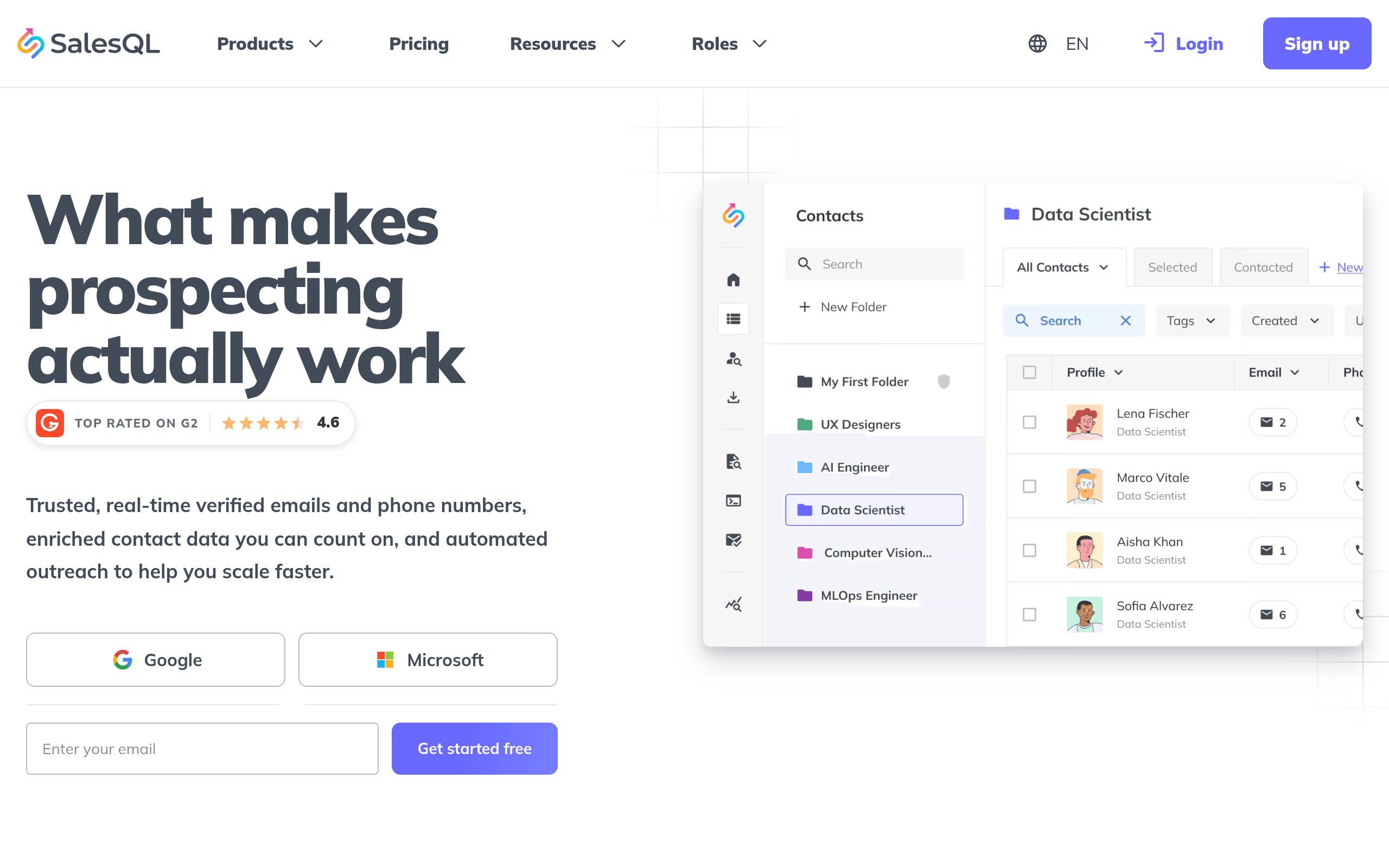 SalesQL — find verified emails and phone numbers on LinkedIn